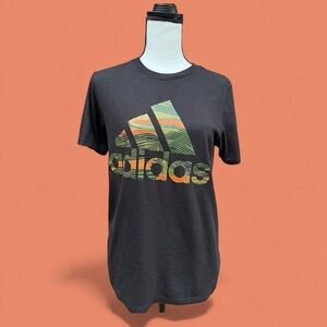 Adidas Women’s Large Navy Tee with Multicolor Logo